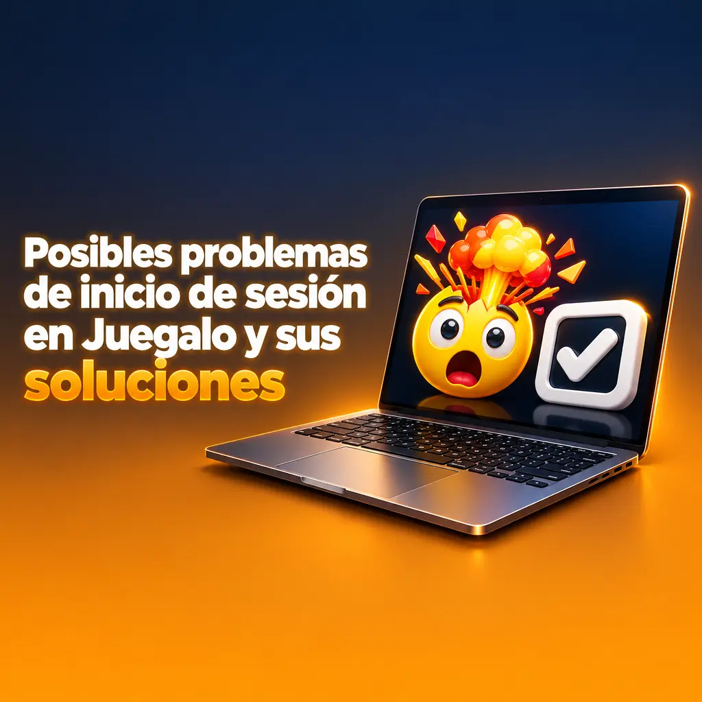 Pantalla de inicio de sesión de Juegalo con mensaje de error